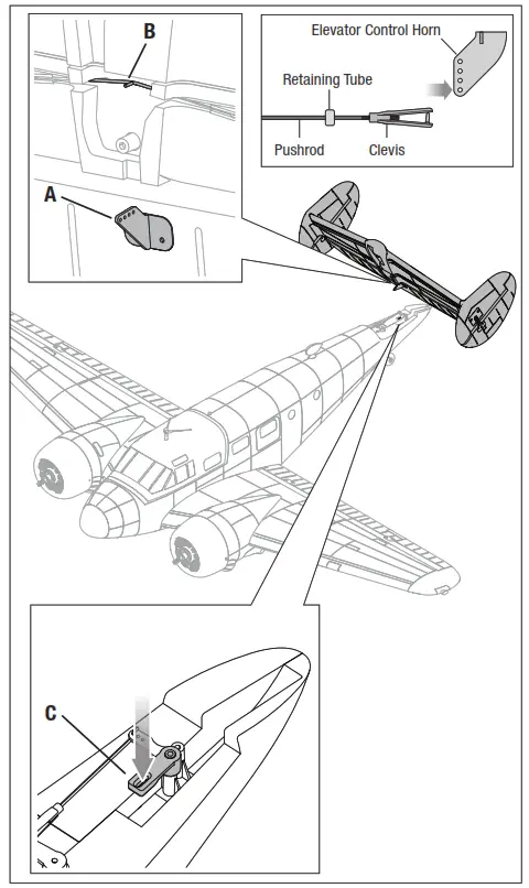 E-flite EFL106250 Beechcraft D18 1 5m Bind N Fly Basic Electric Airplane - fig 4