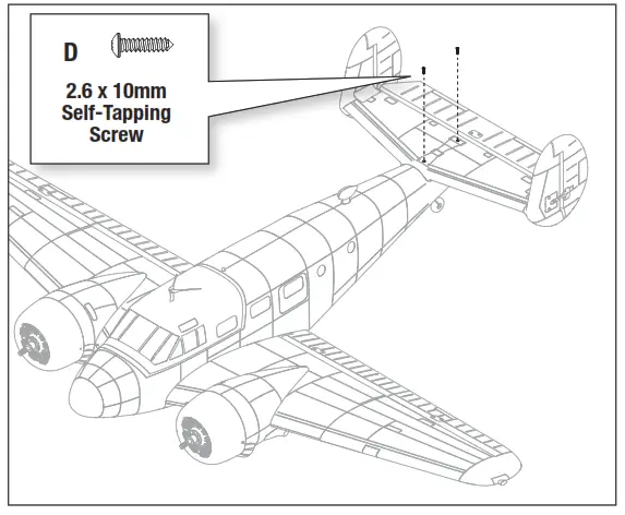 E-flite EFL106250 Beechcraft D18 1 5m Bind N Fly Basic Electric Airplane - fig 5