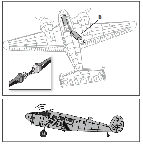 E-flite EFL106250 Beechcraft D18 1 5m Bind N Fly Basic Electric Airplane - fig 8