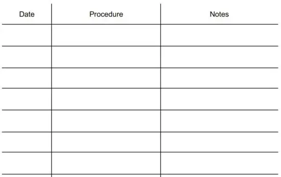 FIG 12 Maintenance Log