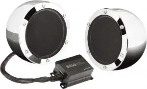 BOSS MC720B Bluetooth Weather Rated Chrome Speaker and Amplifier System