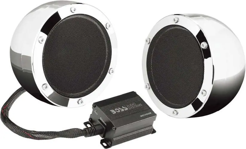 Boss Mc720b Bluetooth Weather Rated Chrome Speaker And Amplifier System User Manual
