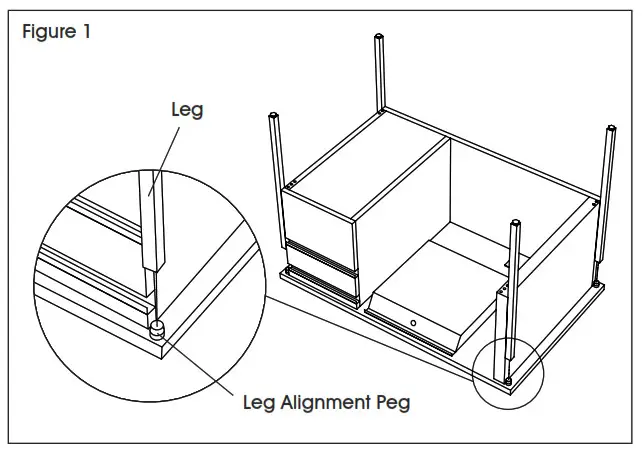 ULINE Steel Disk Single Pedestal - Assembly 1