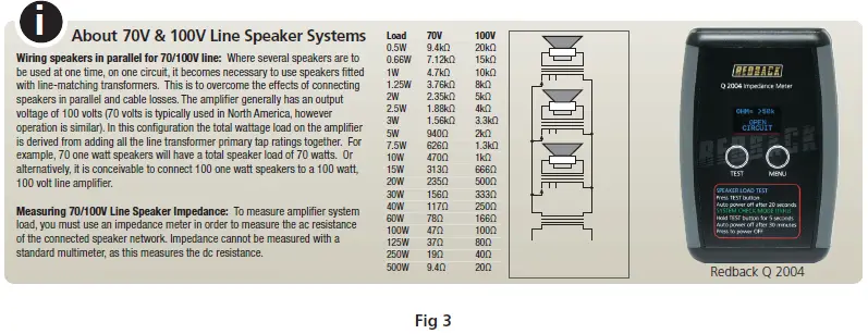 redback A 4037 43 47 Four Input PA Amplifier-3