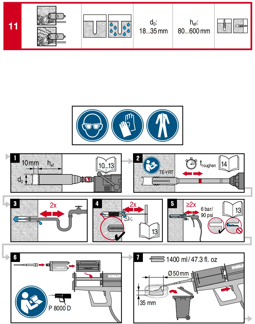 HILTI HIT-RE 500 V3 1400 Jumbo Injectable Adhesive Anchor - fig 23