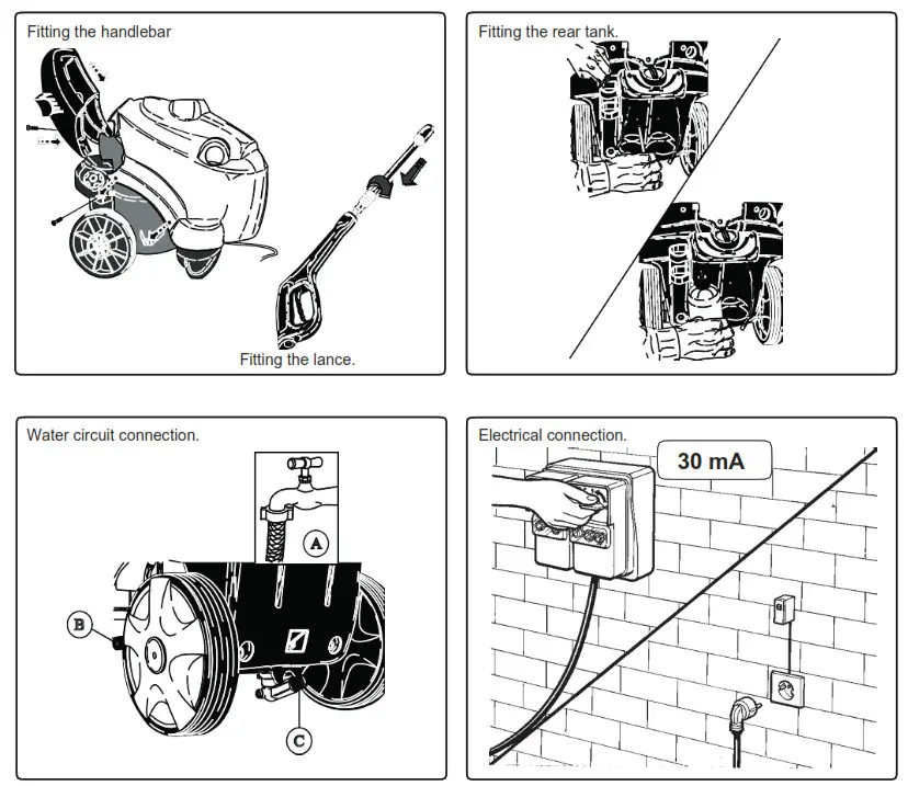 V TUF HD140HOT Hot Water Professional Mobile Pressure Washer - Fig
