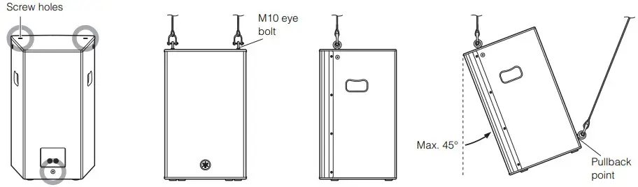 YAMAHA CHR15 15 inch 2-Way Passive Loudspeaker -Using Eye Bolts