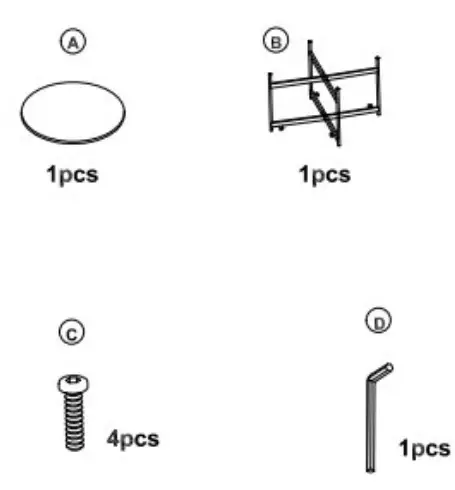 Unbranded ST715B-173 Black Round Metal Outdoor Coffee Table - Fig