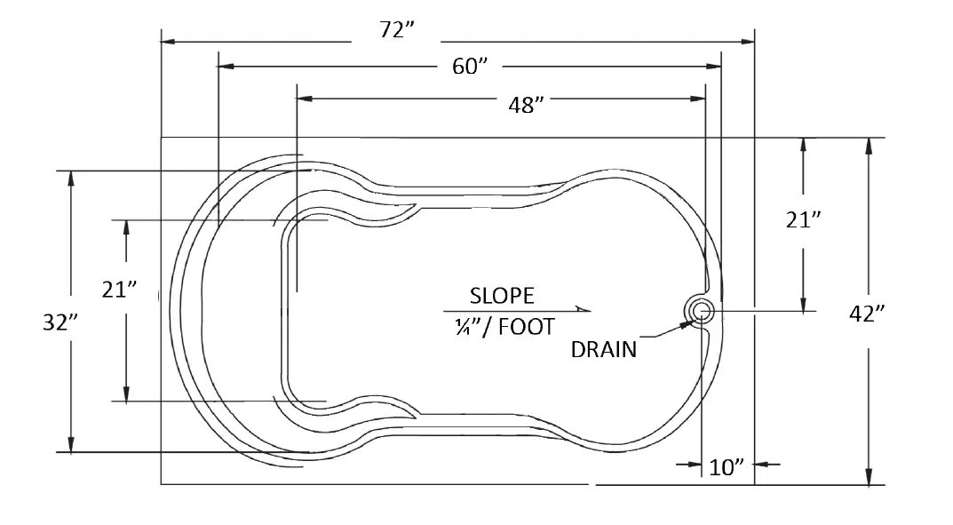 MANSFIELD 3781201 Acrylic Swirl-Way Bathtub 2