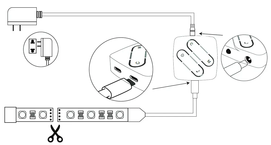 LIDEKA Latest Smart LED TV Strip 3 Meter - Installation