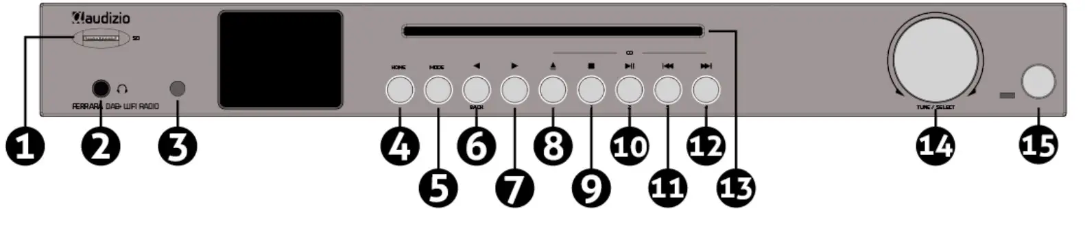 audizio 102.240 Ferrara Internet DAB Radio - Figure 1
