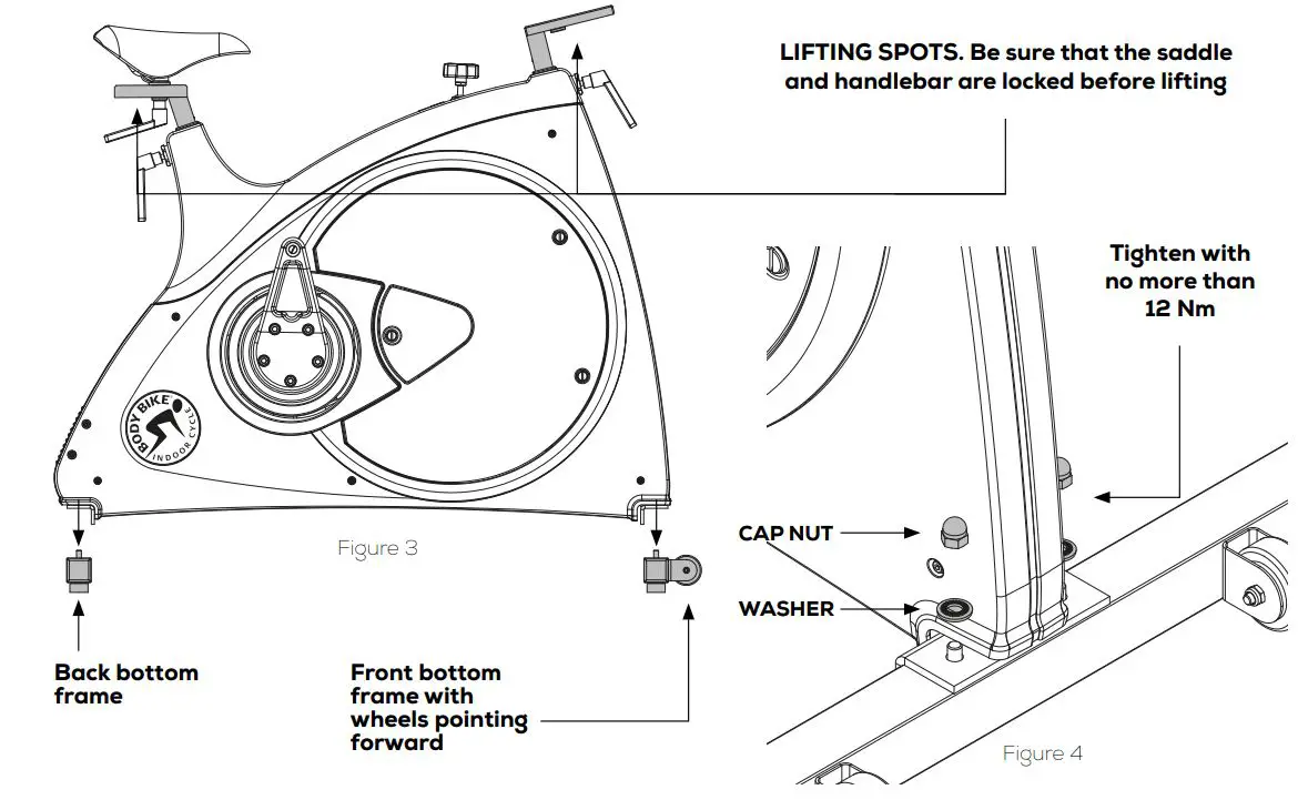 BODY BIKE Supreme Special Edition Indoor fietsen Indoor cycling Instruction Manual - Figure 3,4