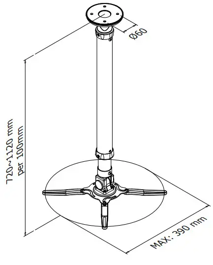 Neomounts-BEAMER-C350-Projector-Mount-fig-2