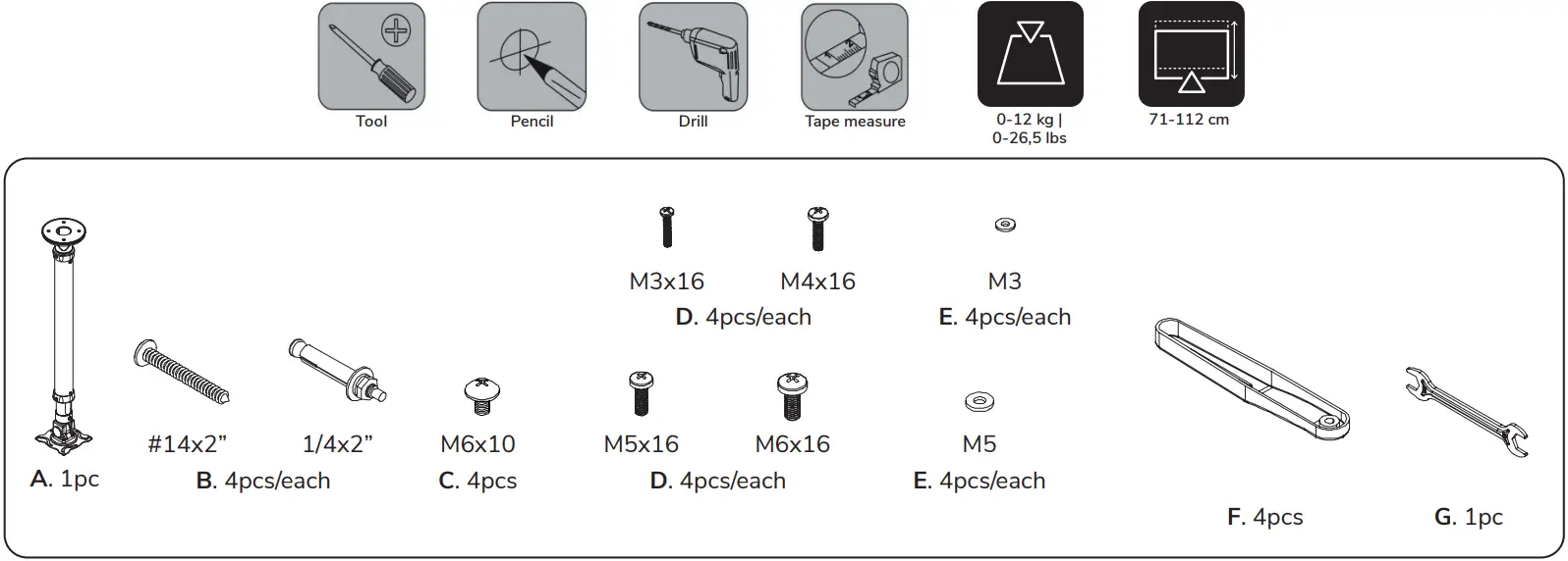 Neomounts-BEAMER-C350-Projector-Mount-fig-1