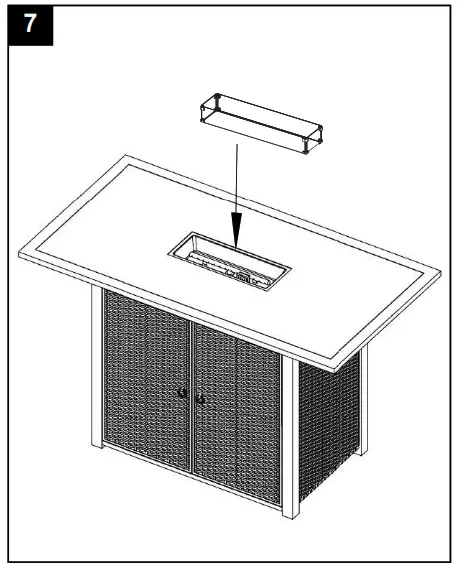 Hiland AFP-BAR-SLT Bar Height Slate Top Fire Pit - 14