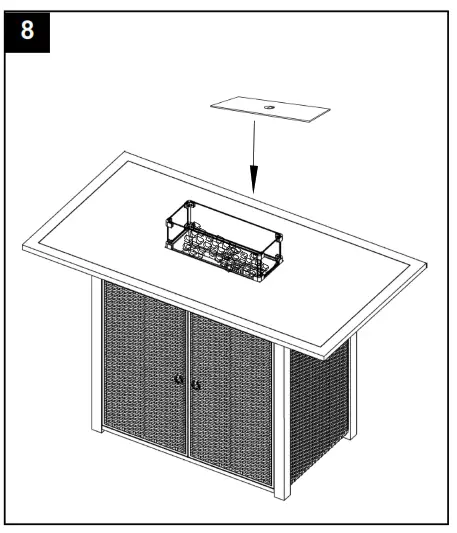 Hiland AFP-BAR-SLT Bar Height Slate Top Fire Pit - 15