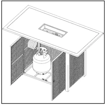 Hiland AFP-BAR-SLT Bar Height Slate Top Fire Pit - 18