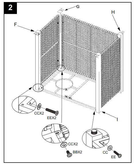 Hiland AFP-BAR-SLT Bar Height Slate Top Fire Pit - 6