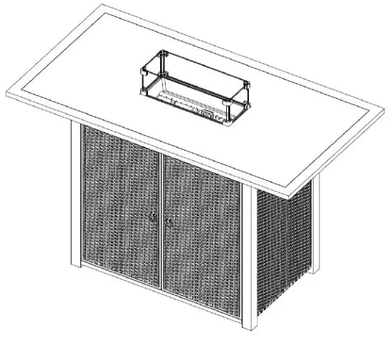 Hiland AFP-BAR-SLT Bar Height Slate Top Fire Pit