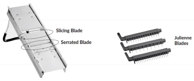 CHOICE 407SSMANO3IB Stainless Steel Mandoline with 5 Blades - 3