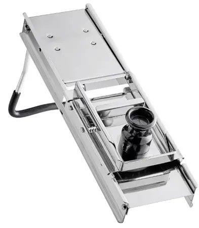 CHOICE 407SSMANO3IB Stainless Steel Mandoline with 5 Blades - Featured Image