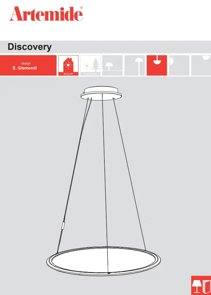 Artemide DISCOVERY LED Suspension Light Installation Guide