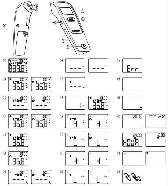 microlife Non Contact Thermometer NC150 BT - Microlife NC 150 BT