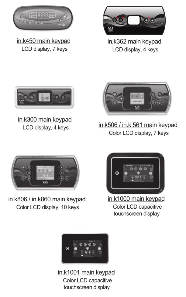 Spa & Hot Tub - GENERAL TOPSIDE CONTROLS
