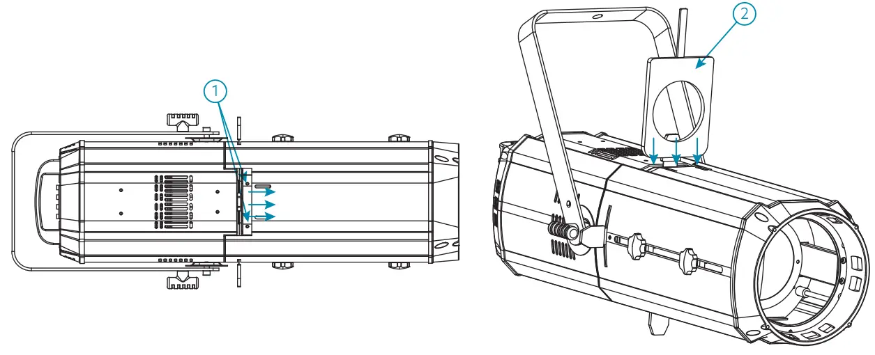 Centolight Square 200PZ 200W Led Profile Spot Light with Zoom, Beam Shaping Shutters and Gobo Slot - size and the clearest