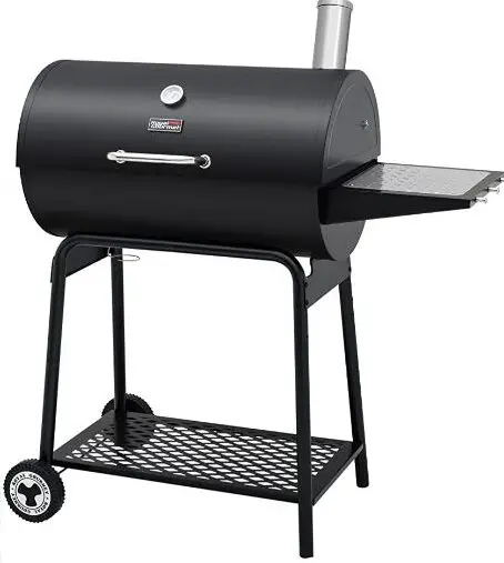 Royal Gourmet CC1830W 30 In W Black Barrel Charcoal Grill-FIG1