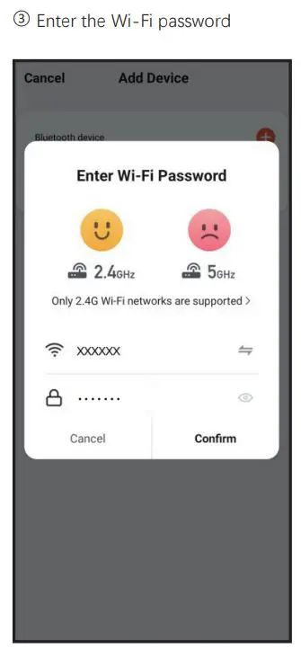 otdair 31939191 Smart Plug in Dimmer User Manual - Enter the Wi-Fi password