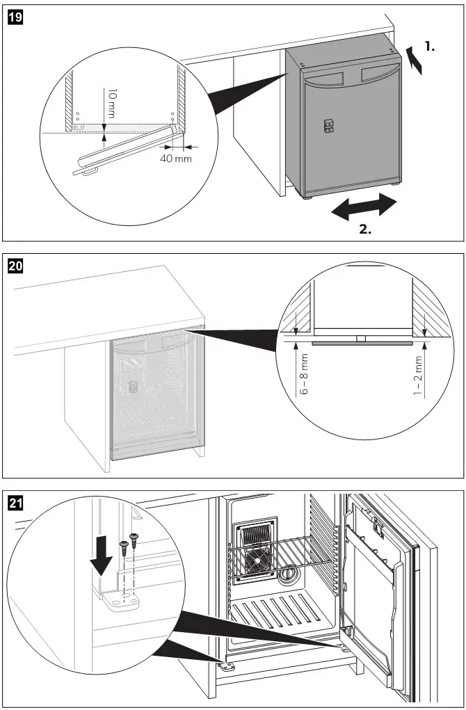 DOMETIC Refrigeration ECOLINE Minibar - Fig. 19, 20, 21