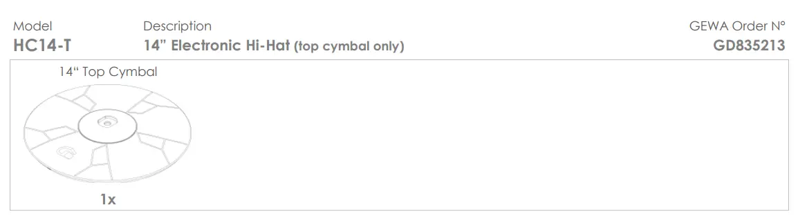GEWA Electronic Hi-Hat Cymbals - PACKAGE03
