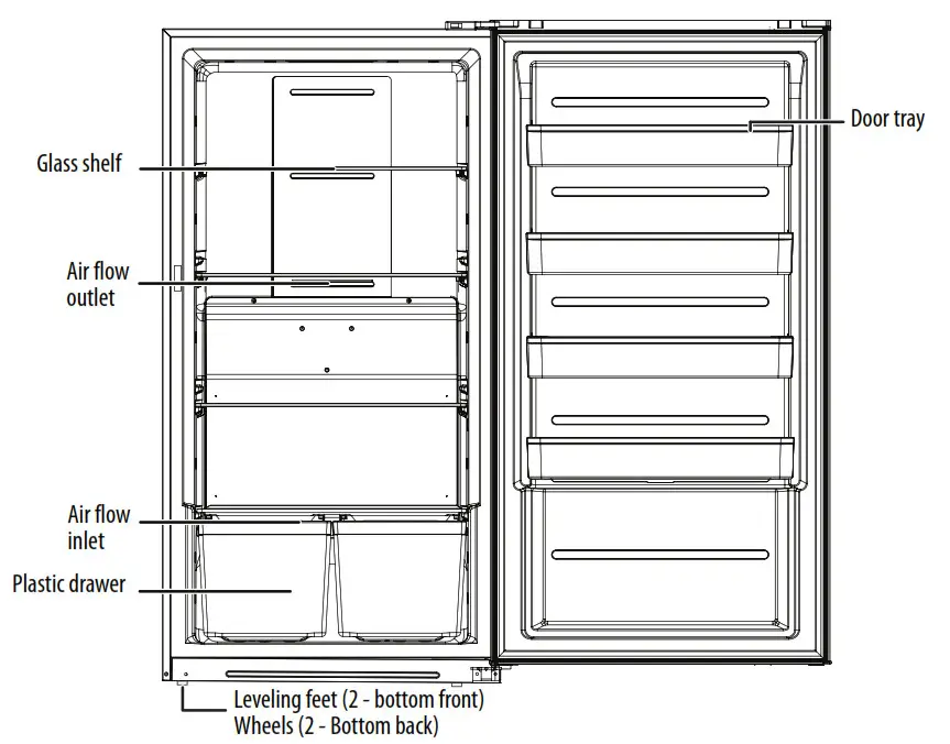 INSIGNIA 17 or 21 Cu. Ft. Upright Convertible Freezer - Features