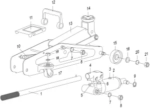PITTSBURGH 2 TON Compact Trolley Jack - fig2