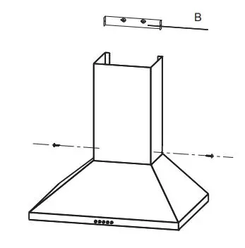 comfee 330155 Canopy Rangehood User Guide - Lower Decorative Chimney