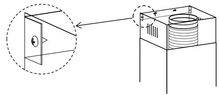 comfee 330155 Canopy Rangehood User Guide - Upper Decorative Chimney