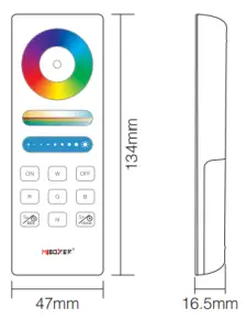 MiBOXER FUT088 RGB+CCT Full Touch Remote - Parameters