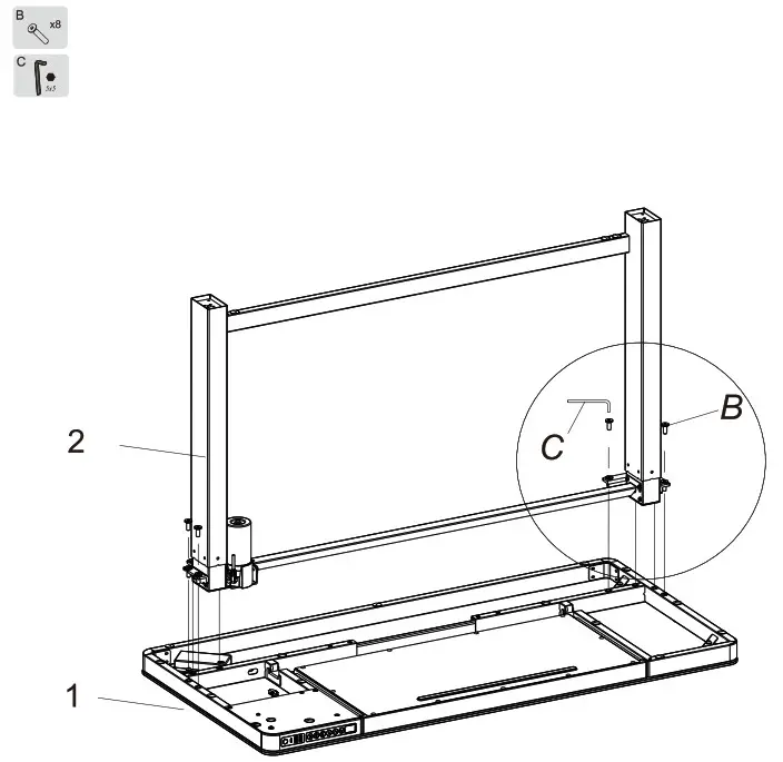 FlexiSpot All-in-One Standing Desk- Colum