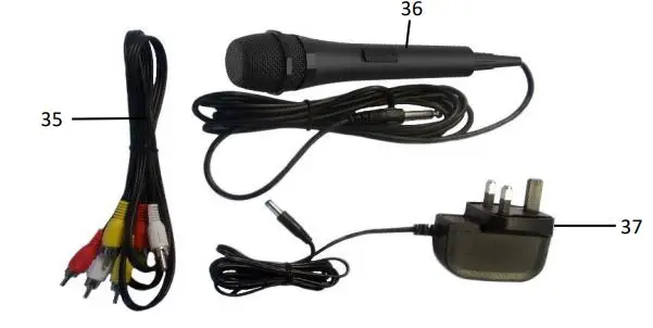 DAEWOO Bluetooth Karaoke Machine User Manual - Accessories Included