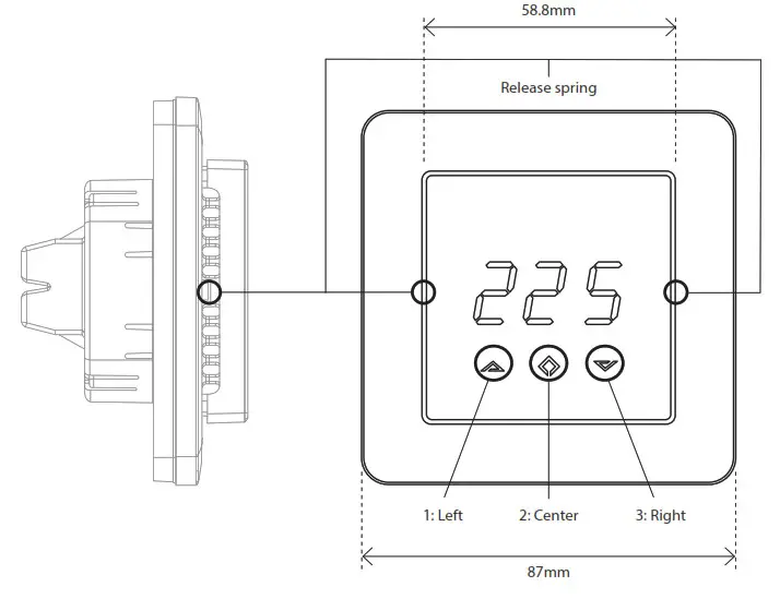 heatit Z-TRM3 Electronic Thermostat- Controls