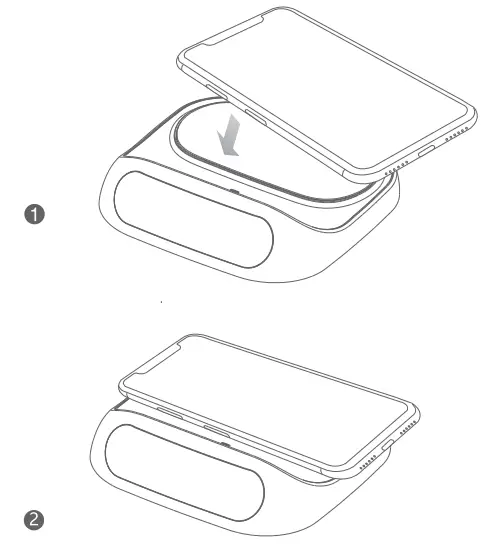 Shenzhen Powerqi Technology LC01 Alarm Clock Wireless Charger-PHONE