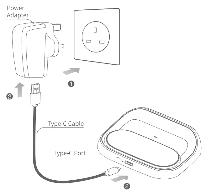 Shenzhen Powerqi Technology LC01 Alarm Clock Wireless Charger-POWER
