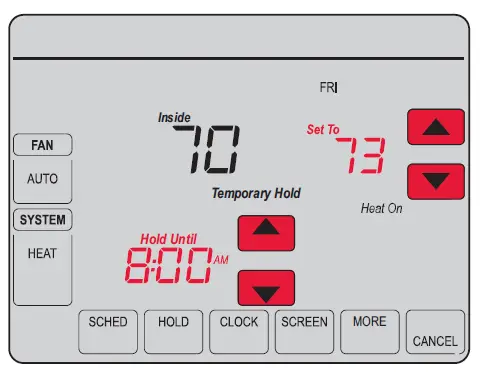 Overriding schedules temporarily