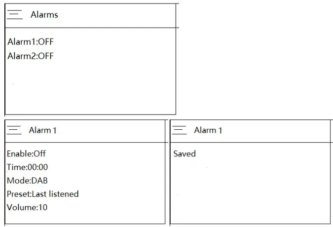 Lenco DAR-061 DAB+ FM Radio- Set Alarms