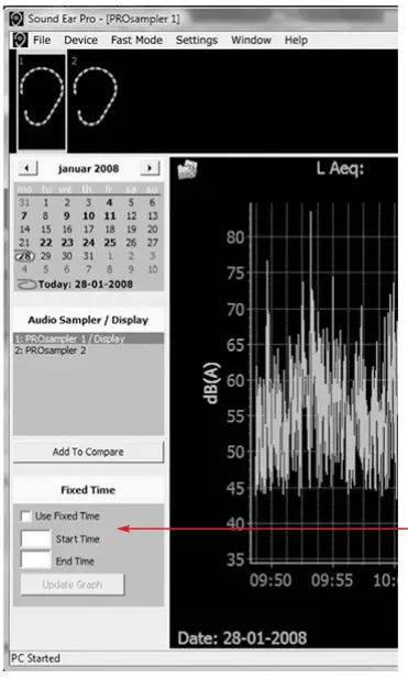 SoundLOG SoundEar II Logbook Measures Sound- FIXED TIME