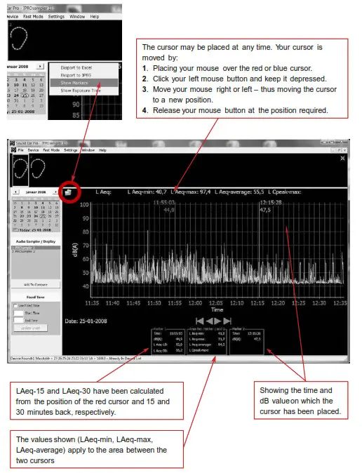 SoundLOG SoundEar II Logbook Measures Sound- MEASURING 2