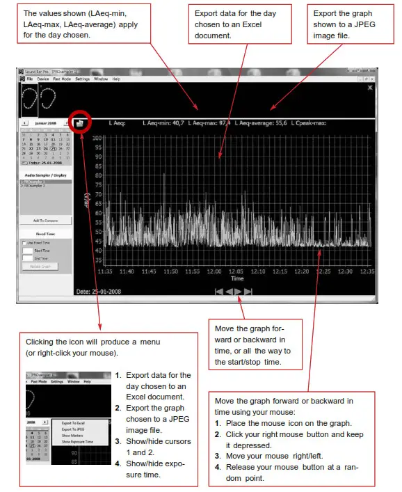 SoundLOG SoundEar II Logbook Measures Sound- MEASURING