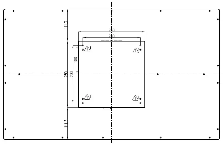 LM-3237-26-4K 32 Inch Wide 4K Ultra HD Touch Monitor- Mechanical Drawing 2