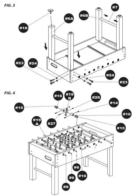serenelife SLFSBLT75N 48 Inch Competition Sized Foosball Table- FIG 3